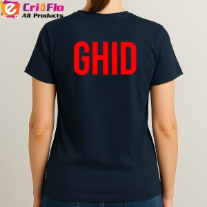Tricou GHID, Personalizat | Unisex Dama si Barbat, Albastru Inchis - Img 3