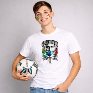 Tricou Gianluigi Donnarumma Italy World Cup Fifa 2026, din bumbac 100%, tricou alb, Copii | Dama | Barbat - Img 3