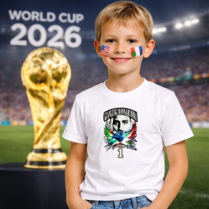 Tricou Gianluigi Donnarumma Italy World Cup Fifa 2026, din bumbac 100%, tricou alb, Copii | Dama | Barbat - Img 5