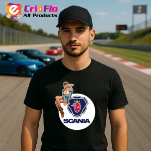 Tricou Girl Cu Logo Scania | Unisex Dama si Barbat - Img 2