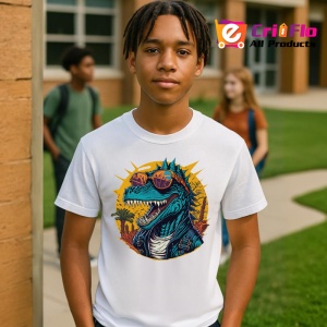 Tricou Gorila cu ochelari rosii fundal stropit graffiti Copii | Dama | Barbat - Img 5