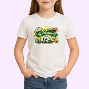 Tricou Grafica Fotbal Minge Si Trofeu V2, din bumbac 100% , tricou alb pentru Copii | Dama | Barbat - Img 2