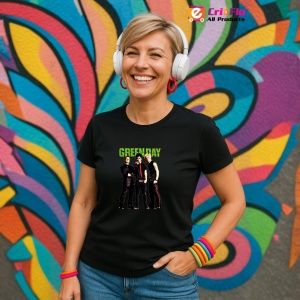 Tricou Green Day v1, muzica Nu Metal, Dama | Barbat | Copii, Culoare Negru - Img 12