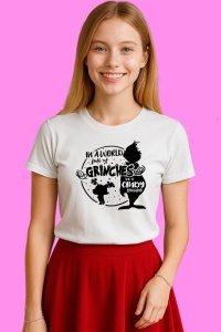 Tricou Grinch Cindy Lou, din bumbac 100%, tricou alb, Copii | Dama | Barbat - Img 3