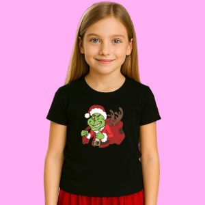 Tricou Grinch Cu Renul, din bumbac 100% Copii | Dama | Barbat - Img 3