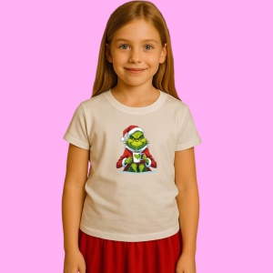 Tricou Grinch Fericit Cu Cana, din bumbac 100% Copii | Dama | Barbat