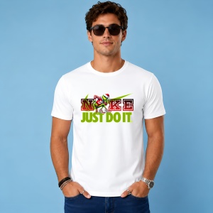 Tricou Grinch Stil Urban Rosu Verde Streetwear Craciun Design, din bumbac 100% Copii | Dama | Barbat - Img 2