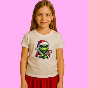 Tricou Grinch Suparat De Craciun, din bumbac 100%, tricou alb, Copii | Dama | Barbat - Img 2
