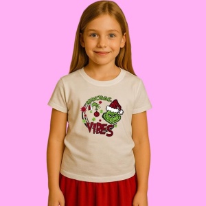 Tricou Grinchmas Vibes Festive Ornaments, din bumbac 100%, tricou alb, Copii | Dama | Barbat - Img 2