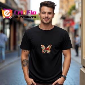 Tricou Grow through what you go through fluture cu flori mesaj motivant Copii | Dama | Barbat Barbat - Img 17
