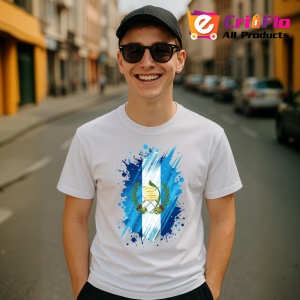 Tricou Guatemala Steag Splash Art, Copii | Dama | Barbat - Img 7
