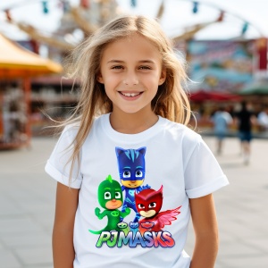 Tricou haios personalizat pentru copii cu Eroi in Pijama Super Star