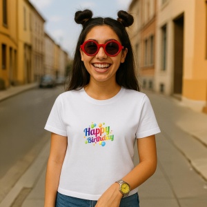 Tricou Happy Birthday Colorat - Copii | Dama | Barbat - Img 5