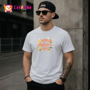 Tricou Happy Mothers Day Flori Galbene V2, din bumbac 100% , tricou alb pentru Copii | Dama | Barbat - Img 9