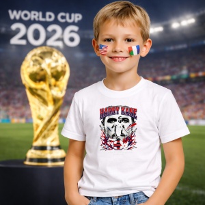 Tricou Harry Kane England World Cup Fifa 2026, din bumbac 100%, tricou alb, Copii | Dama | Barbat - Img 5