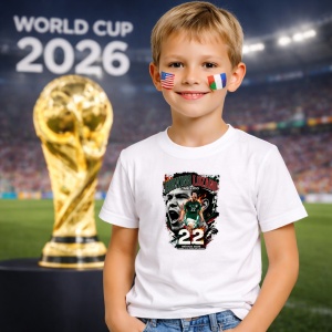 Tricou Hirving Lozano Mexico World Cup Fifa 2026, din bumbac 100%, tricou alb, Copii | Dama | Barbat - Img 5