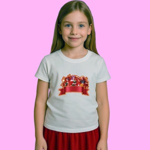 Tricou Huntrix K Pop Hunters Demon Banner Decorativ Sarbatori, din bumbac 100%, tricou alb, Copii | Dama | Barbat - Img 2