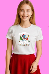 Tricou Huntrix K Pop Hunters Demon Derpy Mascot Christmas, din bumbac 100%, tricou alb, Copii | Dama | Barbat - Img 3