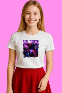Tricou Huntrix K Pop Hunters Demon Girl Dinner Dark Fantasy Art, din bumbac 100%, tricou alb, Copii | Dama | Barbat - Img 3