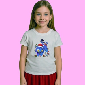 Tricou Huntrix K Pop Hunters Demon Pisica Albastra Santa Cu Cadouri, din bumbac 100%, tricou alb, Copii | Dama | Barbat