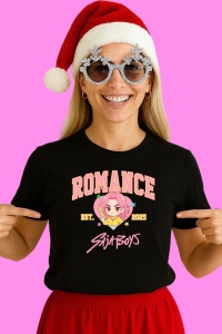 Tricou Huntrix K Pop Hunters Demon Romance Portret Roz Pastel, din bumbac 100%, tricou negru, Copii | Dama | Barbat - Img 3