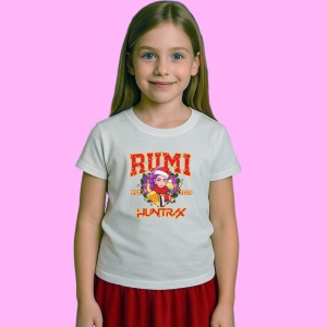 Tricou Huntrix K Pop Hunters Demon Rumi Character Design Craciun, din bumbac 100%, tricou alb, Copii | Dama | Barbat - Img 2