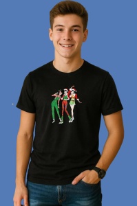 Tricou Huntrix K Pop Hunters Demon Trio Fete Pozitie Dinamica Verde, din bumbac 100%, tricou negru, Copii | Dama | Barbat - Img 2