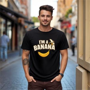 Tricou I m a banana Negru, Copii | Dama | Barbat - Img 5