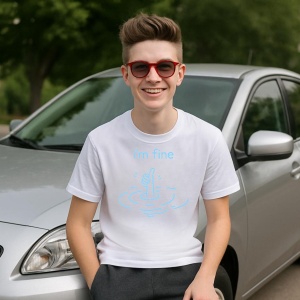 Tricou I'm fine - Copii | Dama | Barbat - Img 3