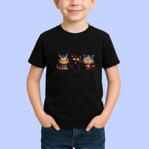 Tricou I was normal 3 cats ago poster pisici haioase colaj, Copii | Dama | Barbat , tricou negru - Img 2