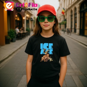 Tricou Ice Age epoca de gheata cu personaje simpatice in cautarea supravietuirii, Copii | Dama | Barbat , tricou negru