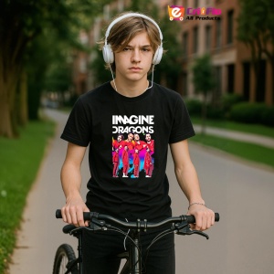 Tricou Imagine Dragons - Red Suits, muzica Hip-Hop / Pop / Rock, Dama | Barbat | Copii, Culoare Negru - Img 10