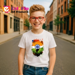 Tricou India Steag Splash Art, Copii | Dama | Barbat - Img 7