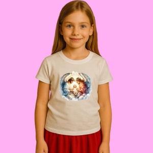 Tricou Ingeri Langa Prunc, din bumbac 100%, tricou alb, Copii | Dama | Barbat - Img 1
