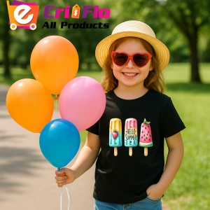 Tricou Inghetata colorata text hello summer stil fresh si jucaus Copii | Dama | Barbat Barbat - Img 20