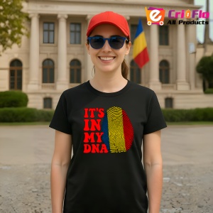 Tricou It's in my ADN Romania Negru |Colectia Tricouri Romania - Img 4