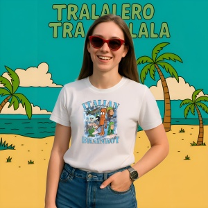 Tricou Italian Brainrot ** Tralalero Tralala Copii | Dama | Barbat - Img 11