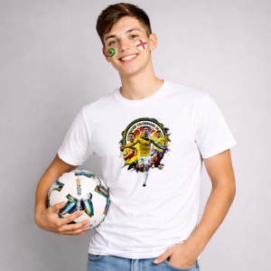 Tricou James Rodriguez Colombia World Cup Fifa 2026 V3, din bumbac 100%, tricou alb, Copii | Dama | Barbat - Img 3