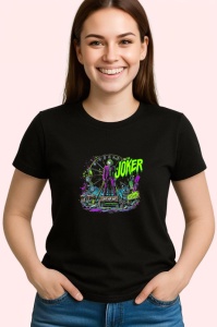 Tricou Joker la carnaval ilustratie detaliata, Copii | Dama | Barbat , tricou negru - Img 3
