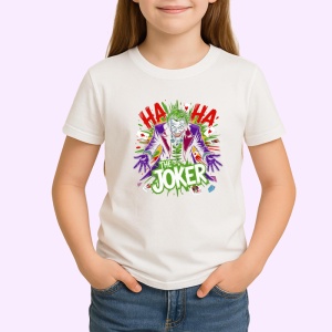 Tricou joker nebunie ha ha rosu si verde, Copii | Dama | Barbat - Img 3