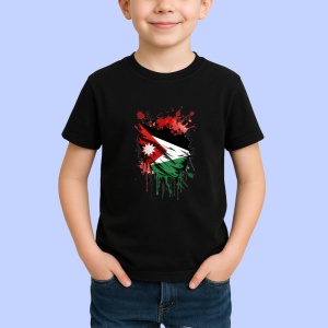 Tricou Jordan Steag Splash Art, Copii | Dama | Barbat, culoare negru - Img 3