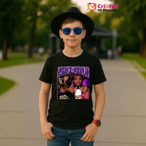 Tricou Juice WRLD - Purple Pose, muzica Pop / Country (ini?ial), Dama | Barbat | Copii, Culoare Negru - Img 6