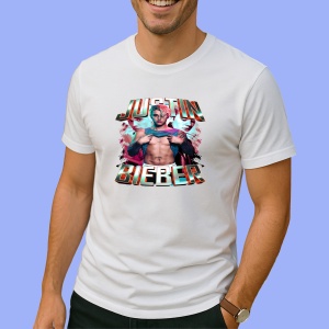 Tricou Justin Bieber - Shirtless Portrait, muzica Hip-Hop / Trap, Dama | Barbat | Copii - Img 2