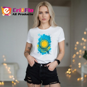 Tricou Kazakhstan Steag Splash Art, Copii | Dama | Barbat - Img 11