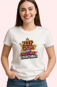 Tricou Keep Calm And Overthink Everything, Copii | Dama | Barbat - Img 4