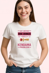 Tricou Kendama wine drinker kendama problem mesaj comic, din bumbac 100%, tricou alb, Copii | Dama | Barbat - Img 2
