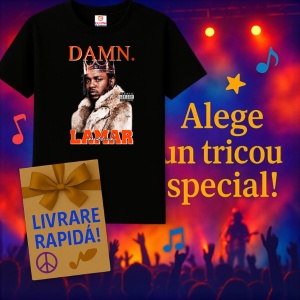 Tricou Kendrick Lamar - DAMN., muzica RAP, Dama | Barbat | Copii, Culoare Negru - Img 11