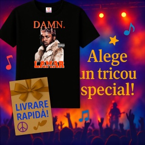 Tricou Kendrick Lamar - DAMN., muzica RAP, Dama | Barbat | Copii, Culoare Negru - Img 15