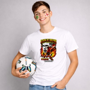 Tricou Kevin De Bruyne Belgium World Cup Fifa 2026, din bumbac 100%, tricou alb, Copii | Dama | Barbat