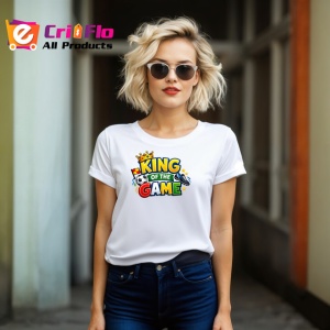 Tricou King Of The Game Minge Fotbal Coroana V1, din bumbac 100% , tricou alb pentru Copii | Dama | Barbat - Img 8